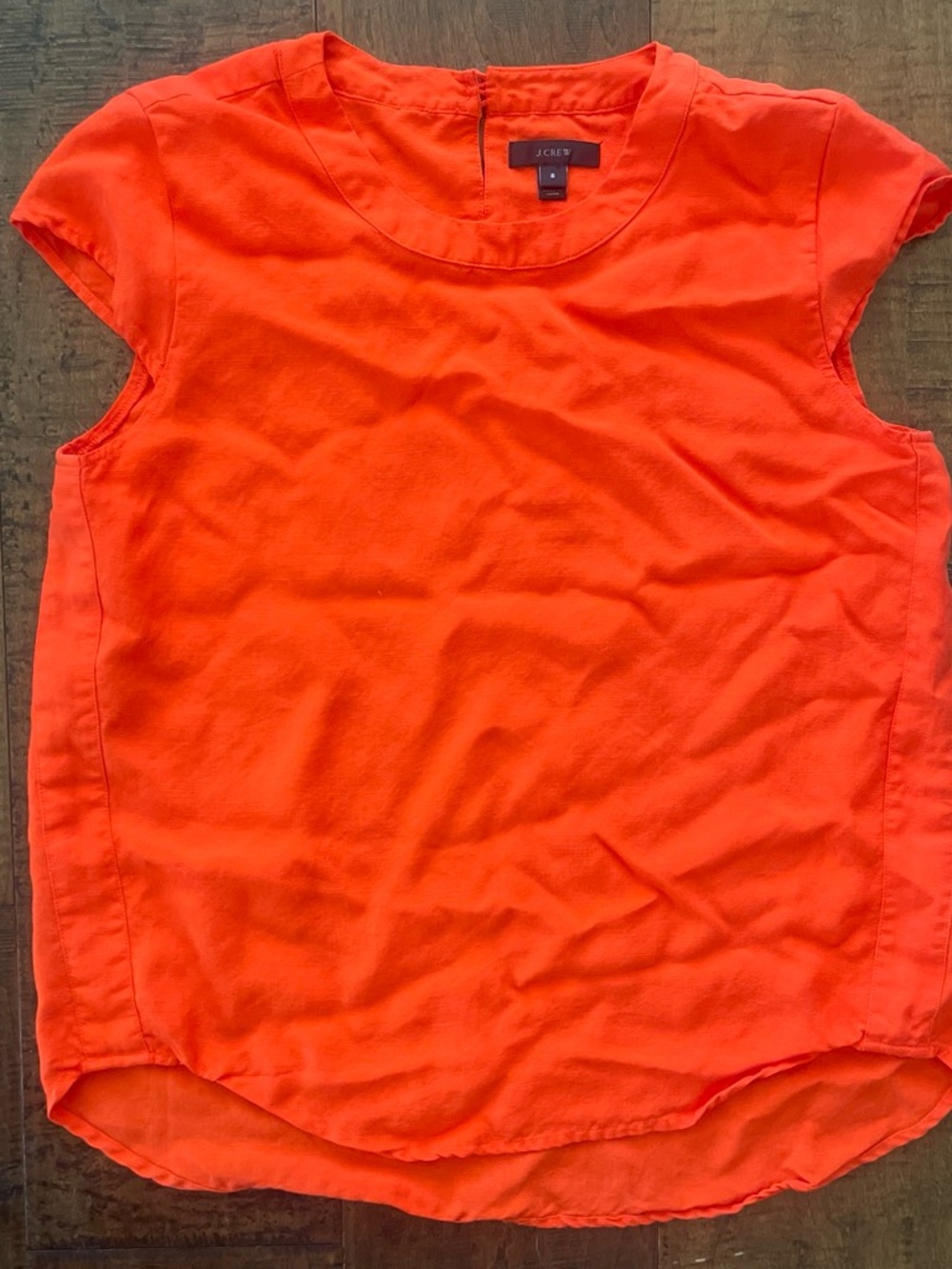 J.Crew orange blouse with a relaxed fit Sz. 8